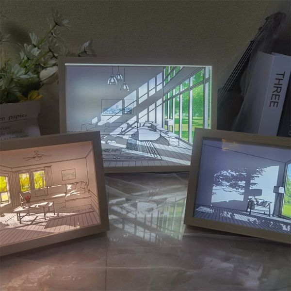 Frames USB Plug In Deco Painting LED Light Wooden P Warm Wall Lamp Nordic Artwork Indoor Sunlight Decoration Lighting 230810

USB-powered wooden frame LED wall lamp with Nordic artwork and warm lighting for indoor decoration