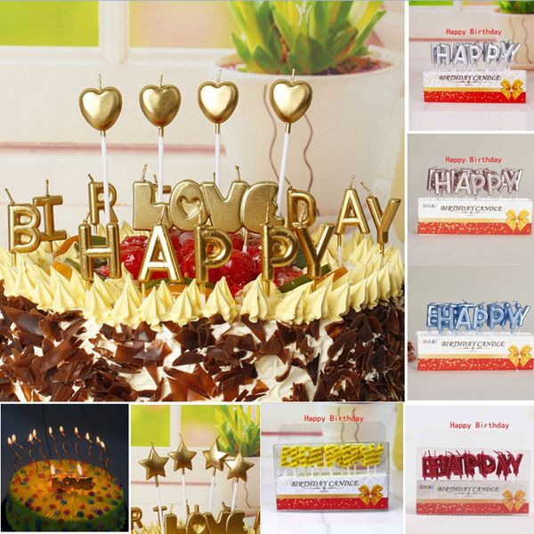Happy Birthday Art Candle - Mini Candles for Kids, Exotic Valentine's Day Decorations in 15 Styles