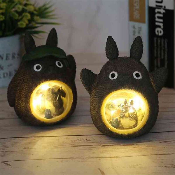 Hayao Miyazaki's Totoro LED night light figure, a decorative anime model toy and kids' gift