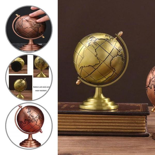 He Metal Globe Desktop Small Furnishings Creative Swan Home Accessories Mini Tank Study Office Furnishings Genshin Account