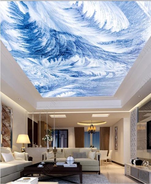 High-definition 3D ceiling murals wallpaper featuring beautiful designs for living rooms and bedrooms
