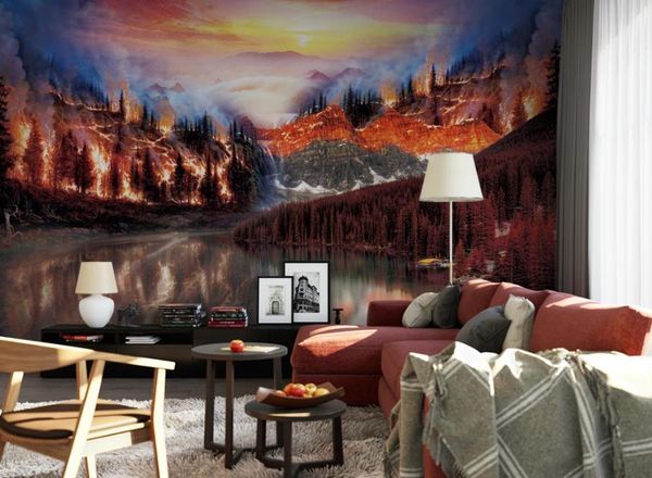 High-quality 3D forest murals for living rooms, bathrooms, and TV backgrounds