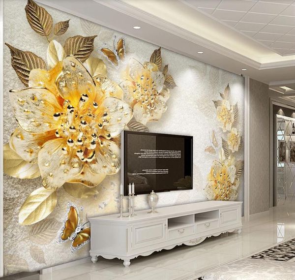 High-quality 3D stereoscopic wallpapers for home decor, including living rooms and bedrooms, featuring HD printing for photo murals and TV backdrops