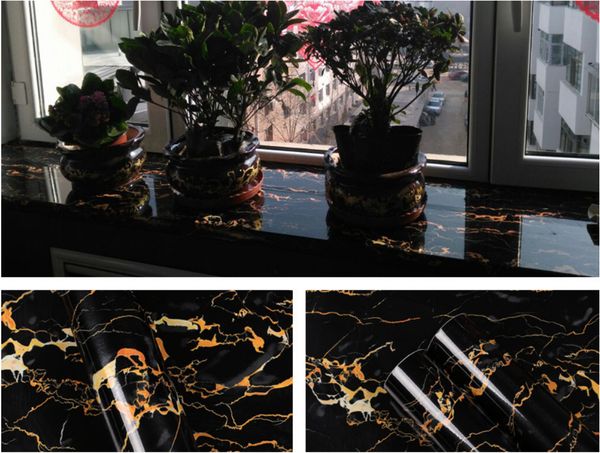 High-quality imitation marble self-adhesive film for furniture and coffee table makeover