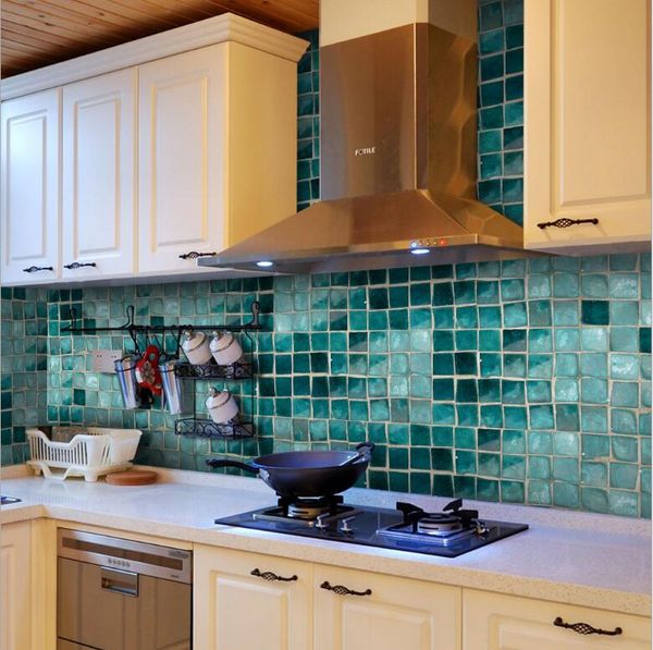 Imitation mosaic self-adhesive wallpaper for bedroom, storefront, kitchen, and bathroom with waterproof and oil-proof properties