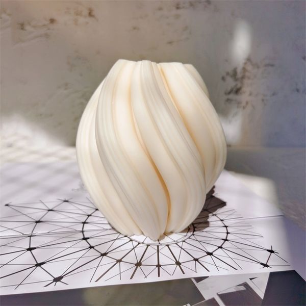 Irregular Abstract Art Silicone Mold for Wavy Geometric Taper and Pillar Candles 220611