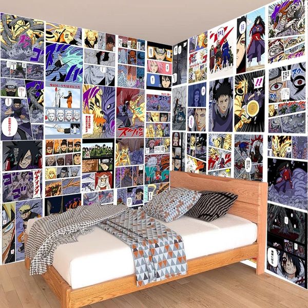 Japanese anime-themed wall stickers, 21x30cm, 20/30/40 pieces, for teen room decor and background wallpaper