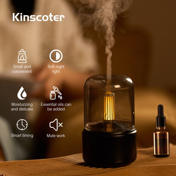 KINSCOTER Aromatherapy Essential Oil Diffuser with USB power, a compact ultrasonic humidifier for bedroom air freshening