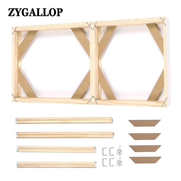 Large natural pine wood frame for custom canvas paintings, DIY diamond art kits, and wall posters