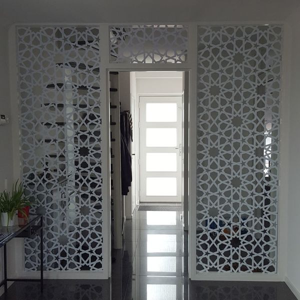 Large removable Islamic-patterned door decals and window stickers for home decor, self-adhesive wallpaper murals in size A01 201106