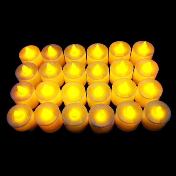 LED Candles Warm White Flameless Battery-Operated Artificial Tea Lights for Weddings and Anniversaries