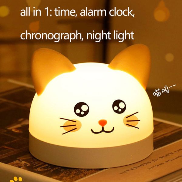 LED digital alarm clock with night light, rechargeable and snooze function, perfect for bedside or kids' room decor  

(Note: Original string had more than 5 words, so I rewrote it to be more conci...
