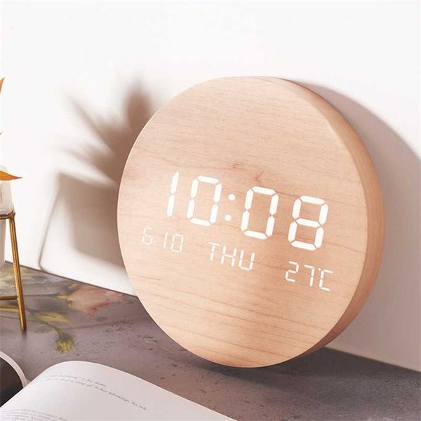 LED digital wall clock with silent operation, stylish Nordic design for home decor in living rooms and bedrooms