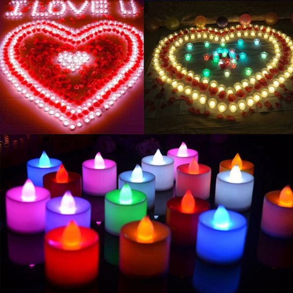 LED flameless tea light candles for weddings, birthdays, and Christmas decor
