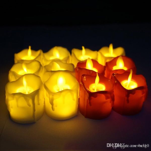 LED flameless tea light pillar candles with battery operation for weddings, birthdays, and Christmas decor XVT1722