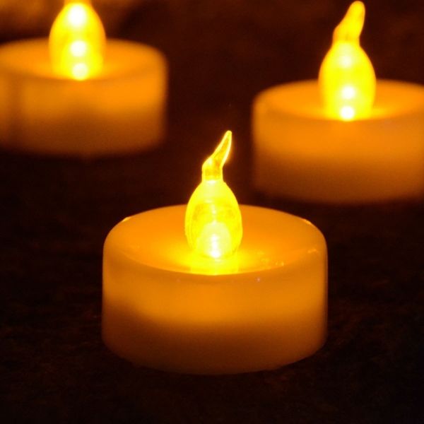 LED flameless tea lights with remote for holiday and wedding decor Y200109