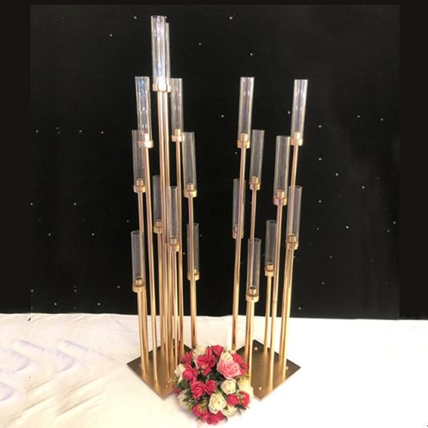 Metal Candlesticks Flower Vases Candle Holders Wedding Table Centerpieces Candelabra Pillar Stands Party Decor Road Lead

Rewritten:
Metallic candle holders, floral vases, wedding centerpieces, can...