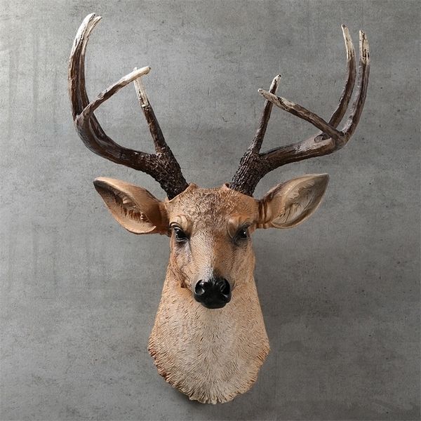 MGT American realistic deer head wall decor, resin animal head pendant for home decoration and gifts
