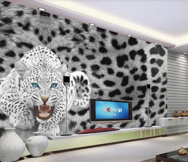Modern 3D animal wallpaper for stylish living room and bedroom TV wall decor