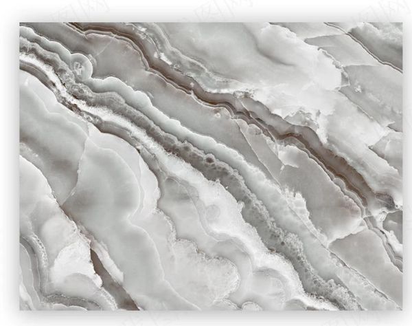Modern 3D mural wallpaper featuring high-definition marble stone designs for living room walls