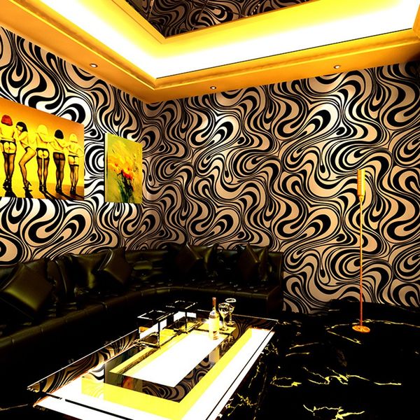 Modern 3D textured wallpaper roll featuring abstract geometric patterns in white and gold tones, perfect for bedroom and living room wall decoration