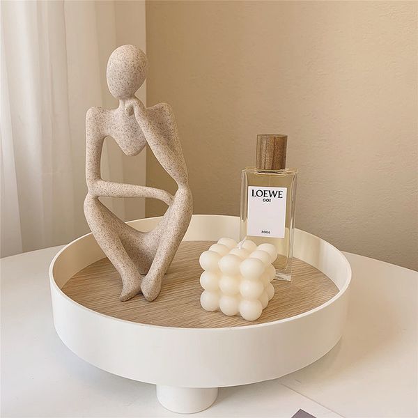 Modern abstract Nordic resin statue for office or home decor, handcrafted art sculpture
