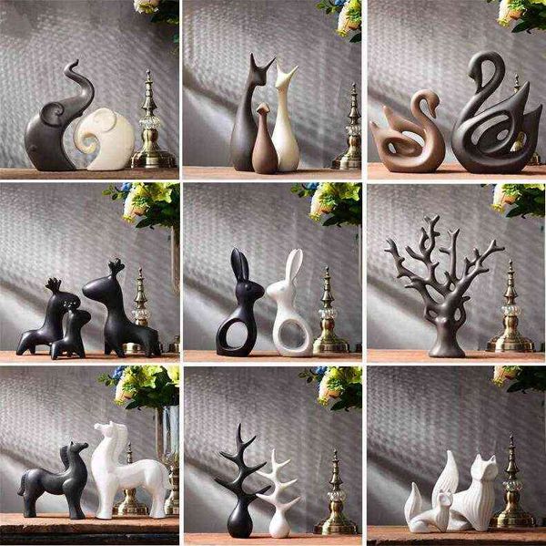 Modern ceramic Feng Shui figurines for stylish home and office decor
