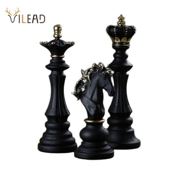 Modern chess figurines for home and office decoration