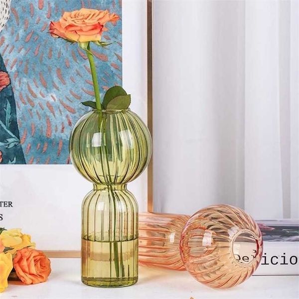 Modern crystal hydroponic vase for elegant flower arrangements in contemporary living spaces