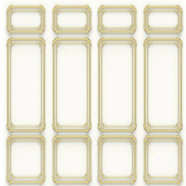 modern minimalist 3D golden wallpaper for living room TV background