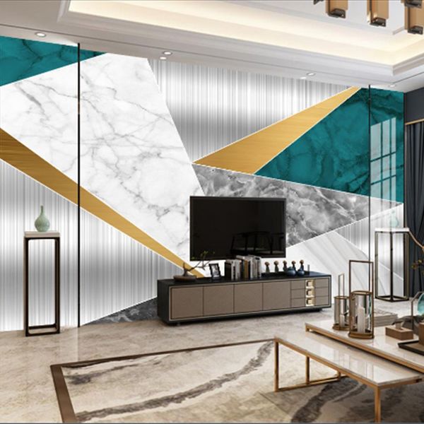 Modern minimalist marble abstract geometric wallpaper for professional wall decor