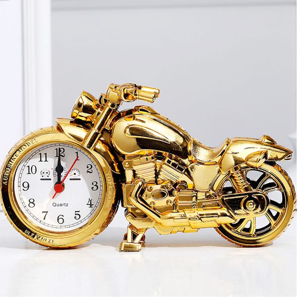 Motorcycle-inspired alarm clock with creative designs for stylish bedrooms and student desks, available in four fashionable styles