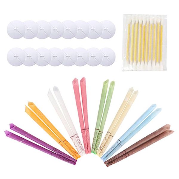 Natural beeswax ear candles with propolis for gentle wax removal and relaxation therapy