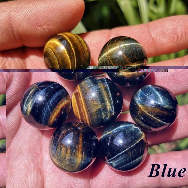 Natural Blue Tiger Eye Jasper Quartz Crystal Sphere with Stand for Healing, Crafts, and Chakra Reiki Gifts