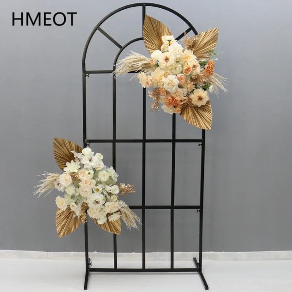 Natural dried golden pampas grass artificial floral arrangement for wedding arches and party backdrops