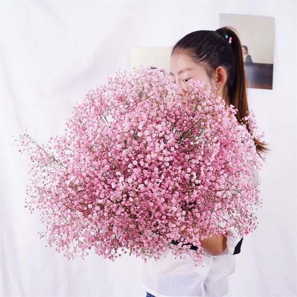 Natural Fresh Dried Preserved Gypsophila Paniculata, Baby's Breath Bouquets for Wedding and Party Decor 220406