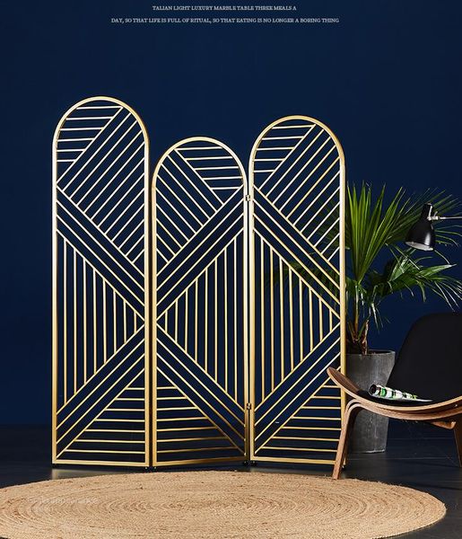Nordic Light luxury folding room dividers for modern offices and mobile porch walls