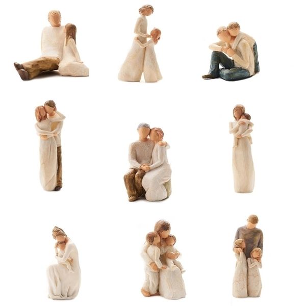 Nordic-inspired resin family figurine depicting joyful moments, perfect for home decor and crafts