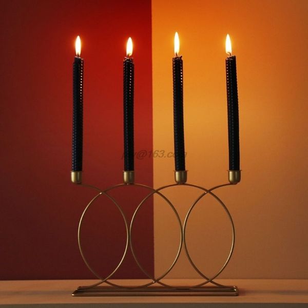 Nordic-style 3D metal candlestick holder for weddings, centerpieces, and home decor