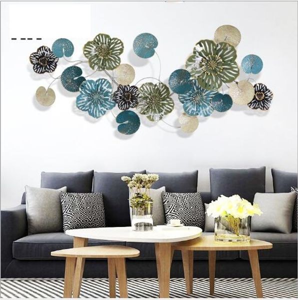 Nordic-style iron wall decor featuring artistic 3D plates with minimalist modern design