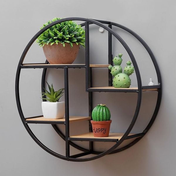 Novelty Items Creative Modern Home Round Wood Wall Mount Flower Planter Book Storage Shelf Rack Potted Holder Stand Room Background Wall Dec

Modern round wooden wall-mounted shelf for plants, book...