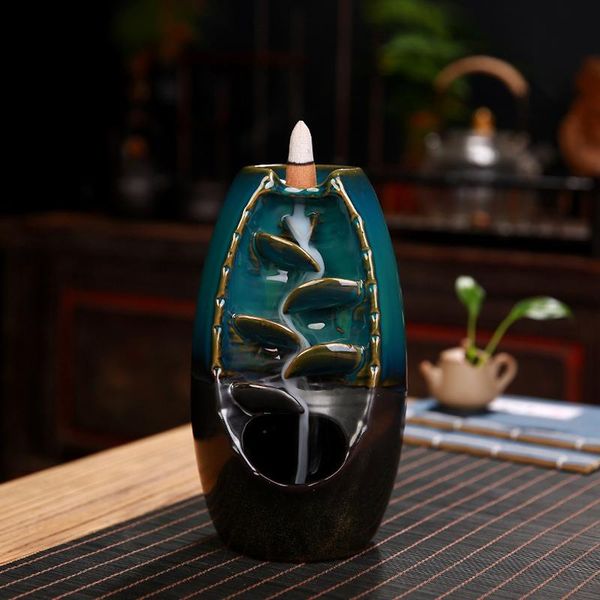 Novelty Items Zen Rivers Mountain River Handicraft Incense Holder Collective Ceramic Backflow Waterfall Smoke Burner Home Decor FAS6

Rewritten:
Zen Rivers Mountain ceramic backflow incense burner ...