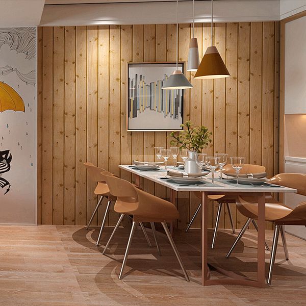 Original new faux wood plank room wallpaper 3D natural eco-friendly TV wall paper living room attic ceiling clothing store wall decor

Rewritten:
Authentic faux wood plank wallpaper with 3D effect,...