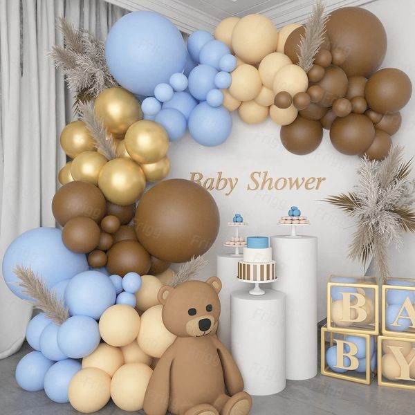 Other Decorative Stickers Coffee Brown Balloon Garland Arch Kit 1st Birthday Party Decorations Kids Latex Baloon Baby Shower Teddy Bear Them