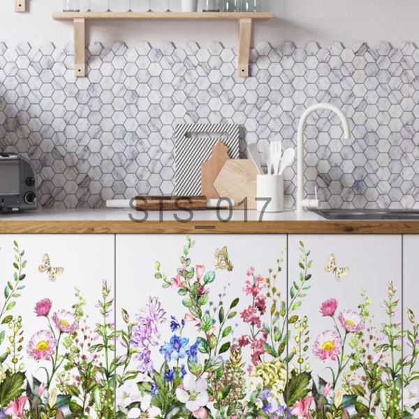 Other Decorative Stickers Plant Flower Creative Cycle Wall Stickers Living Room Bedroom Decoration Vinyl Wall Stickers Home Decoration Wallp