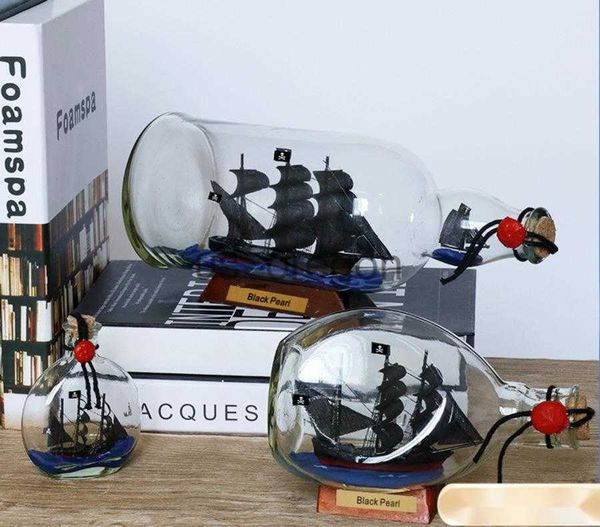 Other Home Decor Black Pearl Ship Handicrafts Car Decoration The Black Pearl The Boat In The Bottle Boutique Gifts Drift Bottle Home Office