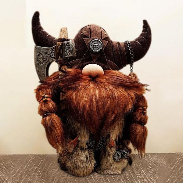 Other Home Decor Nordic Viking Gnomes Exquisite and Durable Viking Warrior Gnome Doll Cute and Fun Handmade Garden Decor Outdoor Resin Statue