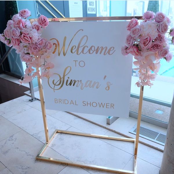 Personalized wedding signage and stage backdrop decorations for celebrations