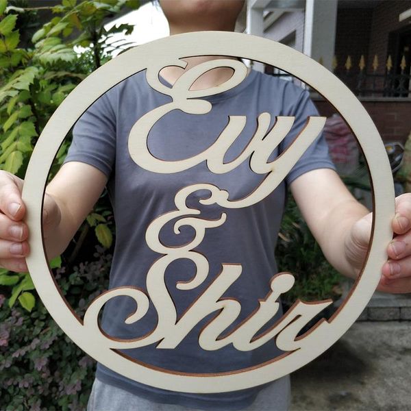 Personalized wooden ampersand sign for weddings, anniversaries, and receptions
