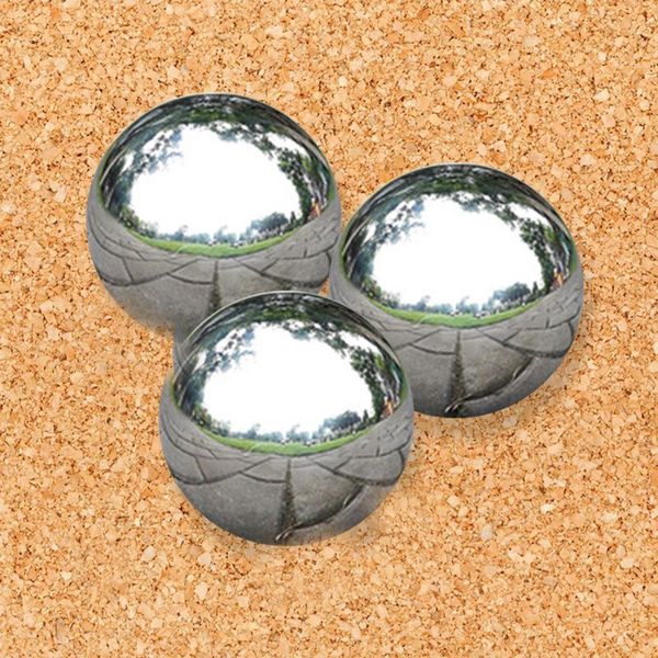 Polished reflective metal garden mirror ball, hollow high-gloss decorative sphere for home ornament crafts